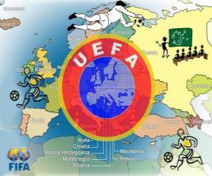 пазл Сою́з европе́йских футбо́льных ассоциа́ций (УЕФA)